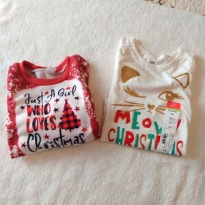 Okie dokie Xmas top New Size S-4 and Shein Xmas top Size 4y